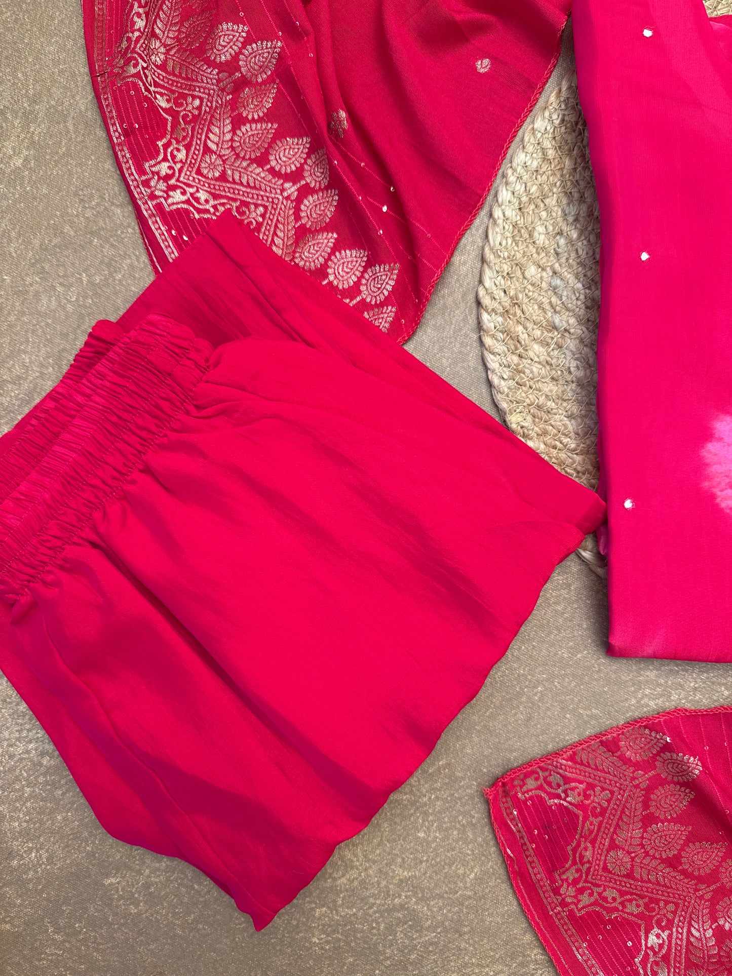 Rani Pink Silk Suit