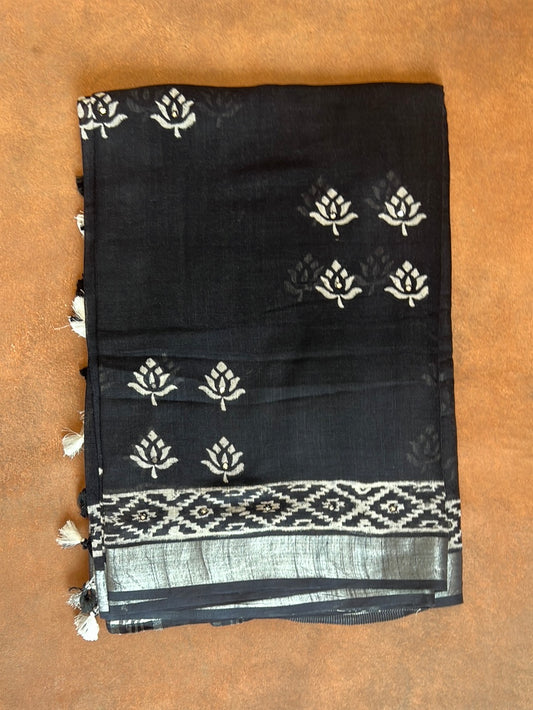 Linen Black Batik
