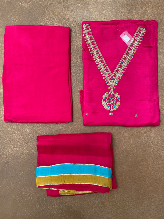 Rani Pink Silk Suit